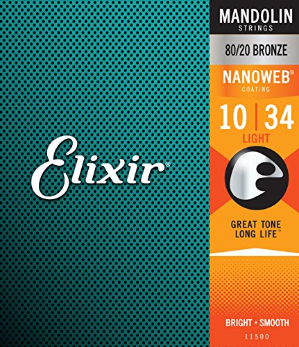 Product Cover Elixir Strings Mandolin Strings w NANOWEB Coating, Light (.010-.034)