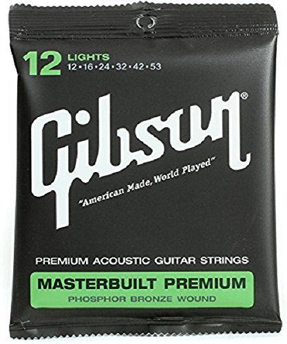 Product Cover Gibson Gear Masterbuilt Premium Phosphor Bronze Acoustic Guitar Strings, Light (12-53)