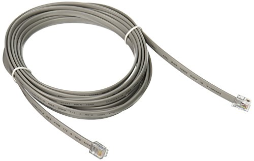 Product Cover C2G 09600 RJ12 6P6C Straight Modular Cable, Silver (14 Feet, 4.26 Meters)