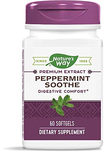 Product Cover Nature's Way Peppermint Soothe Peppermint Oil Enteric-Coated Digestive Comfort, 60 Count (Packaging May Vary)