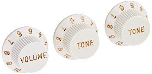 Product Cover Fender Strat Knobs One Volume Two Tone White