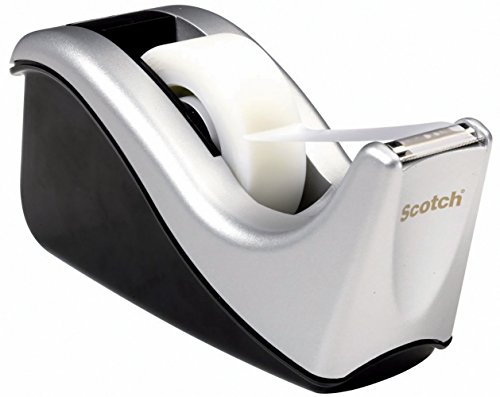 Product Cover Scotch Desktop Tape Dispenser Silvertech, Two-Tone (C60-ST)