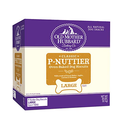 Product Cover Old Mother Hubbard Classic Crunchy Natural Dog Treats, P-Nuttier Large Biscuits, 20-Pound Box