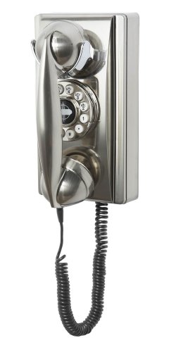 Product Cover Crosley CR55-BC Wall Phone with Push Button Technology, Chrome