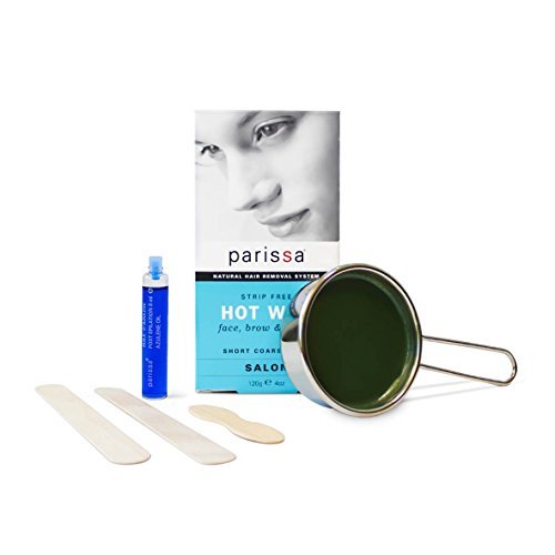 Product Cover HOT (Hard) Wax Strip-Free (120g), Parissa Salon Style Hair removal waxing Kit for bikini, brazilian, face, upper lip, Eyebrow With after care Azulene oil