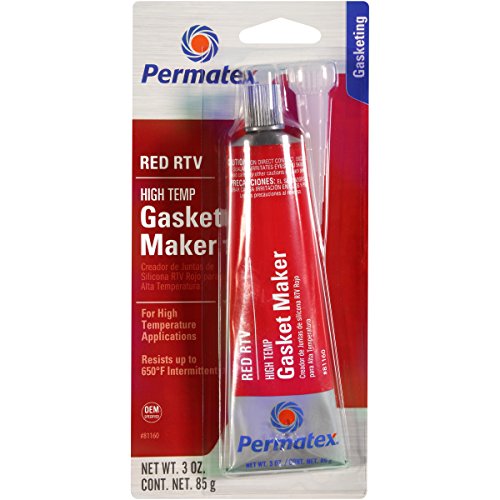 Product Cover Permatex 81160 High-Temp Red RTV Silicone Gasket, 3 oz