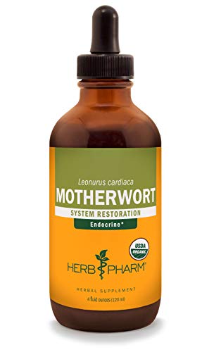 Product Cover Herb Pharm Certified Organic Motherwort Extract for Endocrine System Support - 4 Ounce