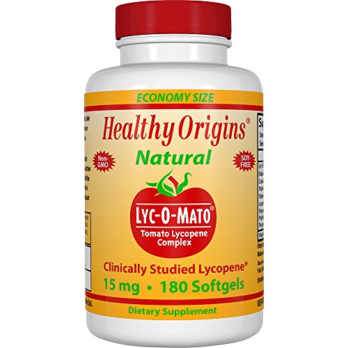 Product Cover Healthy Origins LYC-o-mato Lycopene, 15 Mg, 180 Softgels