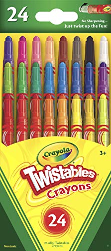 Product Cover Crayola Mini Twistables Crayons, 24 Classic Colors Non-Toxic Art Tools for Kids & Toddlers 3 & Up, Great For Kids Classrooms Or Preschools, Self-Sharpening No-Mess Twist-Up Crayons