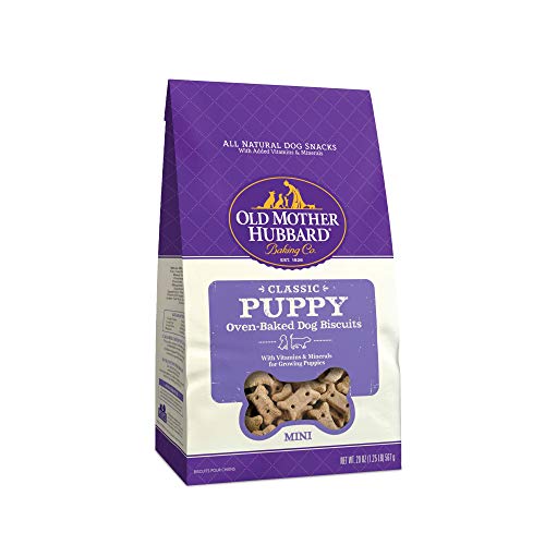 Product Cover Puppy , Mini Biscuits, 20-Ounce Bag , Standard Packaging : Old Mother Hubbard Crunchy Classic Natural Dog Treats
