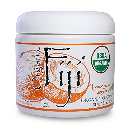 Product Cover Organic Fiji LEMONGRASS TANGERINE Sugar Scrub 20-Ounces for Face & Body