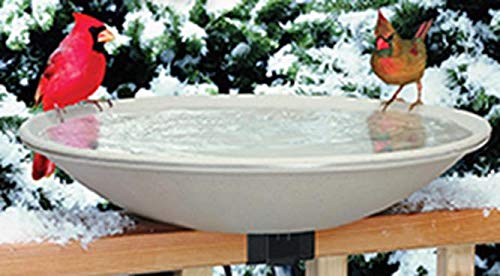 Product Cover Allied Precision Industries (650) Heated Bird Bath with Mounting Bracket, Light stone color, 20