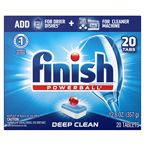 Product Cover Finish All in 1 Powerball Fresh, 20ct, Dishwasher Detergent Tablets