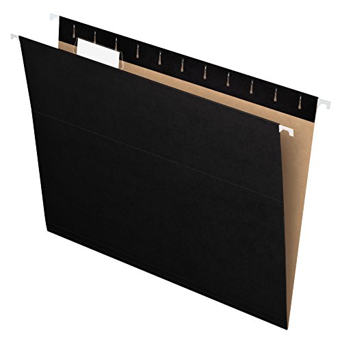 Product Cover Pendaflex Essentials Hanging Folders, Letter Size, Black, 25 per Box (81605)