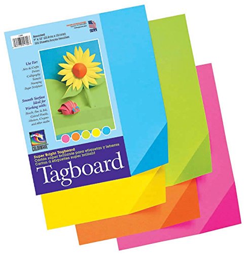 Product Cover Pacon 1709 Colorwave Super Bright tagboard, 9 x 12, 100-sheet Assortment