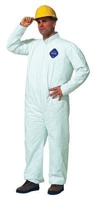 Product Cover DuPont TY120S Disposable Tyvek White Coverall Suit 1412, Size XLarge, Sold by the Each