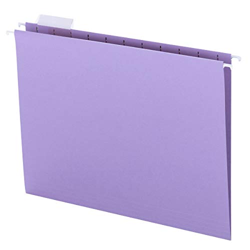 Product Cover Smead Hanging Folder, Letter, 1/5 Cut Tab, Lavender, 25 Per Box (64064)
