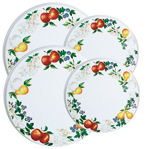 Product Cover Corelle Coordinates by Reston Lloyd Electric Stovetop Burner Covers, Set of 4, Chutney
