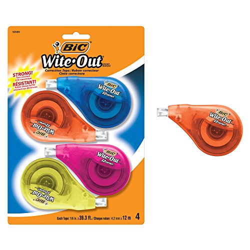 Product Cover BIC Wite-Out Brand EZ Correct Correction Tape, 4-Count