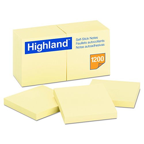 Product Cover Highland Notes, 3 x 3-Inches, Yellow, 12-Pads/Pack