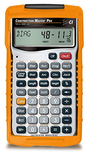 Product Cover Calculated Industries 4065 Construction Master Pro Advanced Construction Math Feet-inch-Fraction Calculator for Contractors, Estimators, Builders, Framers, Remodelers, Renovators and Carpenters