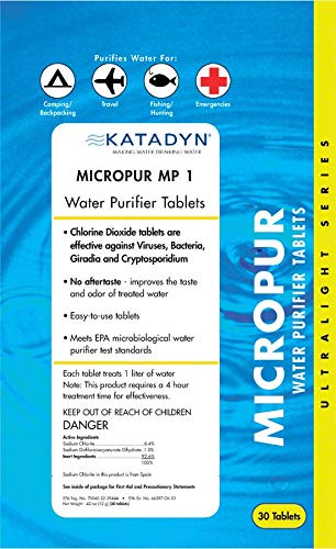 Product Cover Katadyn Micropur MP1 Water Purification Tablets (30 Count)
