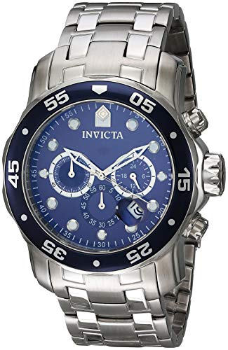 Product Cover Invicta Men's 0070 Pro Diver Collection 	Analog Chinese Quartz Chronograh Silver-Tone/Blue Stainless Steel Watch