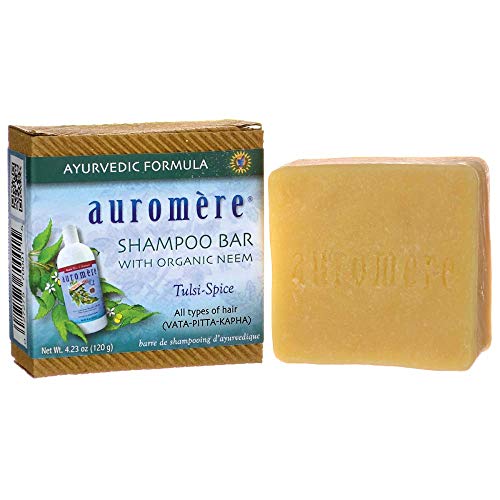Product Cover Ayurvedic Shampoo Bar by Auromere - Can be Used for Both Face & Body - All Natural Unique Formula for Natural Cleansing, Nourishing and Rejuvenating Properties for the Hair and Scalp - 4.23 oz