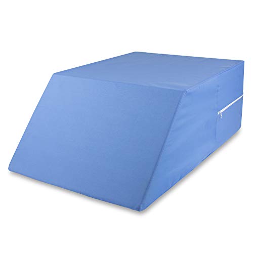 Product Cover DMI Ortho Bed Wedge Elevated Leg Pillow, Supportive Foam Wedge Pillow for Elevating Legs, Improved Circulation, Reducing Back Pain, Post Surgery and Injury, Recovery, Blue, 10