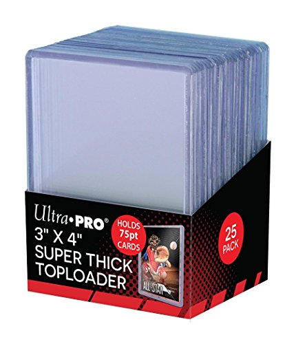 Product Cover Ultra Pro 3 x 4 Super Thick Baseball Card Toploaders, Holds 75pt Cards (Pack of 25)
