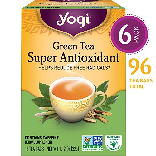 Product Cover Yogi Tea - Green Tea Super Antioxidant - Helps Reduce Free Radicals - 6 Pack, 96 Tea Bags Total