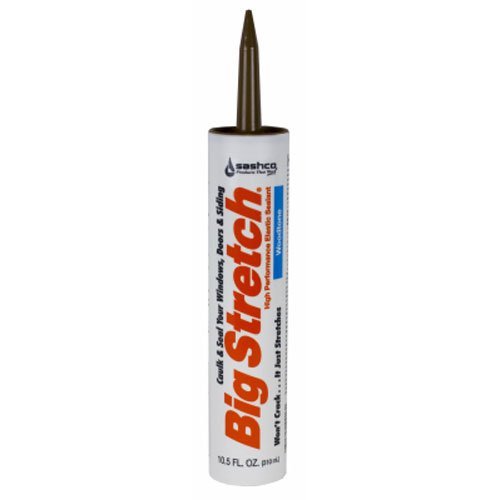 Product Cover Sashco Big Stretch Acrylic Latex High Performance Caulking Sealant, 10.5 oz Cartridge, Woodtone