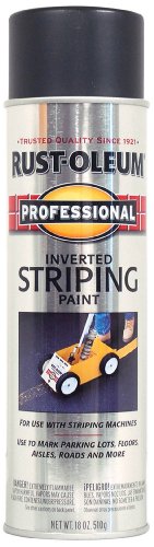 Product Cover Rust-Oleum 2578838 Professional Stripe Inverted Striping Spray Paint, 18 oz, Black