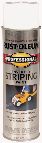Product Cover Rust-Oleum 2593838 Professional Stripe Inverted Striping Spray Paint, 18 oz, White
