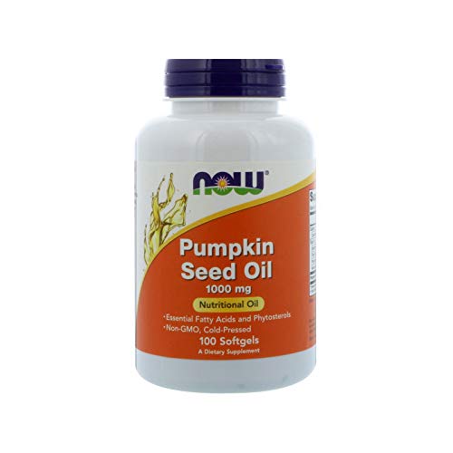 Product Cover NOW Supplements, Pumpkin Seed Oil 1000 mg with Essential Fatty Acids and Phytosterols, Cold Pressed, 100 Softgels