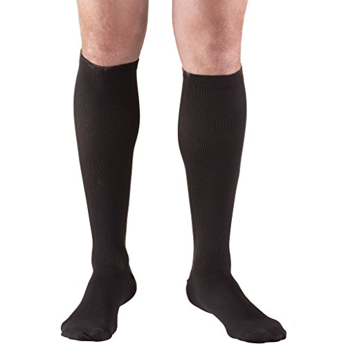 Product Cover Truform Compression Socks, 15-20 mmHg, Men's Dress Socks, Knee High Over Calf Length, Black, Large