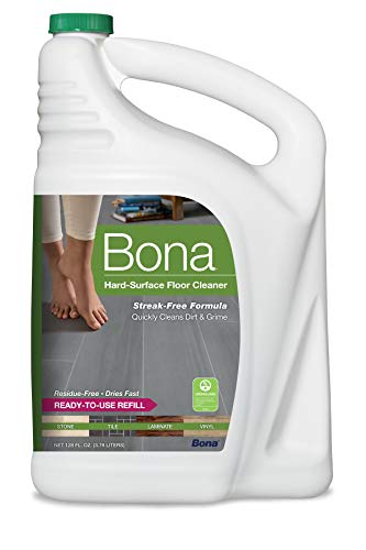 Product Cover Bona Hard-Surface Floor Cleaner Refill, 128 Fl Oz (Pack of 1), Clear