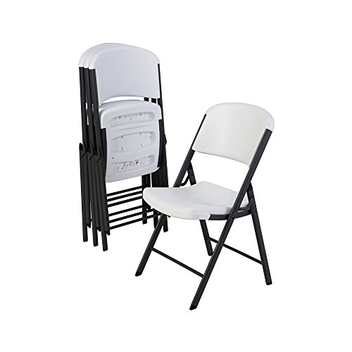 Product Cover Lifetime Commercial Grade Folding Chair, 4 Pack, White Granite