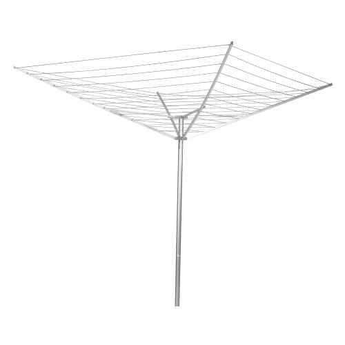 Product Cover Household Essentials 17120-1 Rotary Outdoor Umbrella Drying Rack | Aluminum Arms and Steel Post | 12-Lines with 165 ft. Clothesline