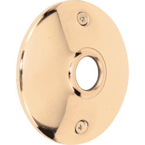 Product Cover Defender Security E 2296 Door Knob Rosettes, 3-Inch Outside Diameter, Polished Solid Brass, Pack of 2