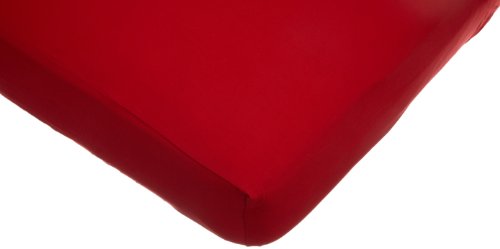 Product Cover American Baby Company Supreme 100% Natural Cotton Jersey Knit Fitted Crib Sheet for Standard Crib and Toddler Mattresses, Red, Soft Breathable, for Boys and Girls