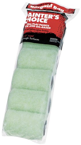 Product Cover Wooster Brush R271-4 Painter's Choice Roller Cover, 1/2-Inch Nap, 6-Pack, 4-Inch