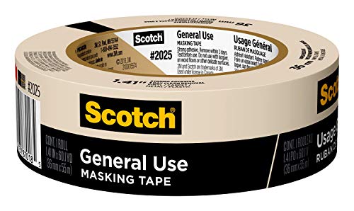 Product Cover Scotch Painter's Tape 2025-36C 3M Scotch 1.41-Inch by 60.1 Yards Masking Tape for Basic Painting, 1 Roll, Width