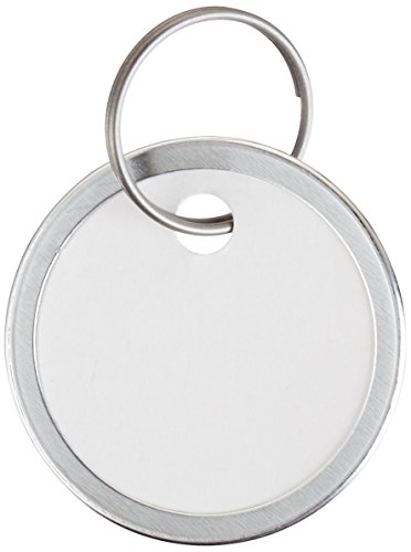 Product Cover Avery Key Tags, Split Ring, White, 1.25 Inch Diameter, Pack of 25 (11027)