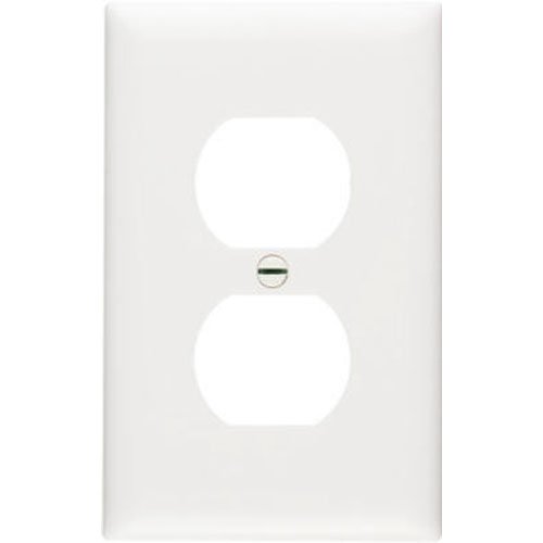 Product Cover Legrand - Pass & Seymour SPO8WU Plastic Wall Plate Jumbo One Gang Duplex without Line Easy Install, White