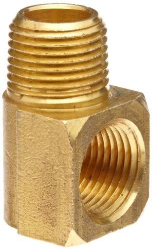 Product Cover Anderson Metals Brass Pipe Fitting, 90 Degree Barstock Street Elbow, 1/4