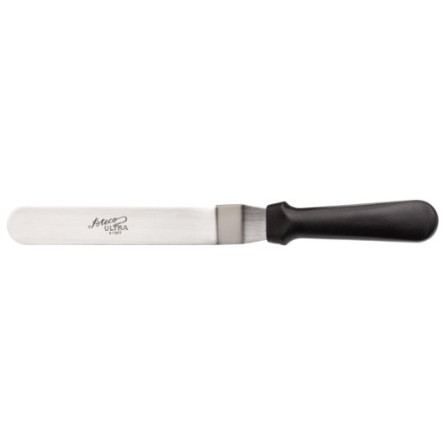 Product Cover Ateco 1307 Ultra Offset Spatula with 7.75 by 1.25-Inch Stainless Steel Blade, Plastic Handle, Dishwasher Safe, Silver