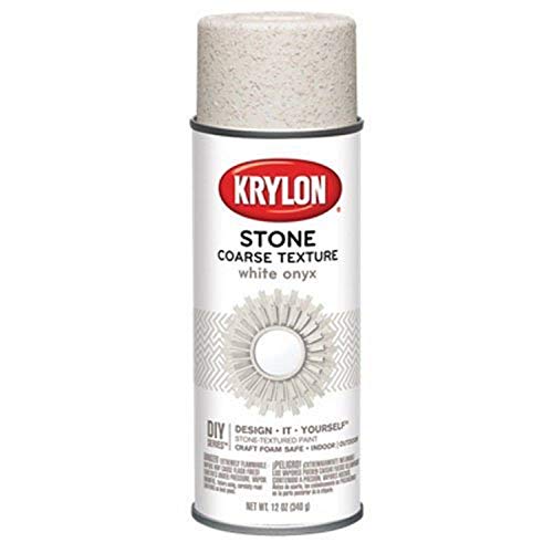 Product Cover Krylon K18213 Coarse Stone Texture Finish Spray Paint, White Onyx, 12 Ounce