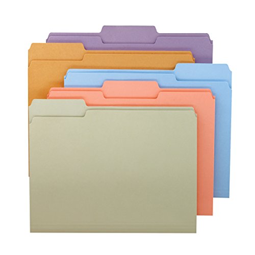 Product Cover Smead File Folder, 1/3-Cut Tab, Letter Size, Assorted Colors, 100 per Box, (11953)
