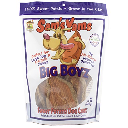 Product Cover Sam'S Yams Big Boyz Sweet Potato Dog Treats, 15 Oz, 425 Grams